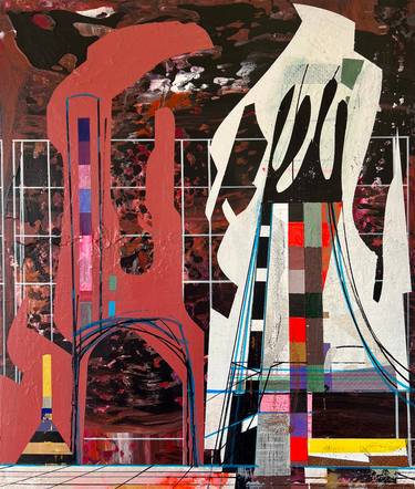 Original Abstract Architecture Paintings by Jim Harris
