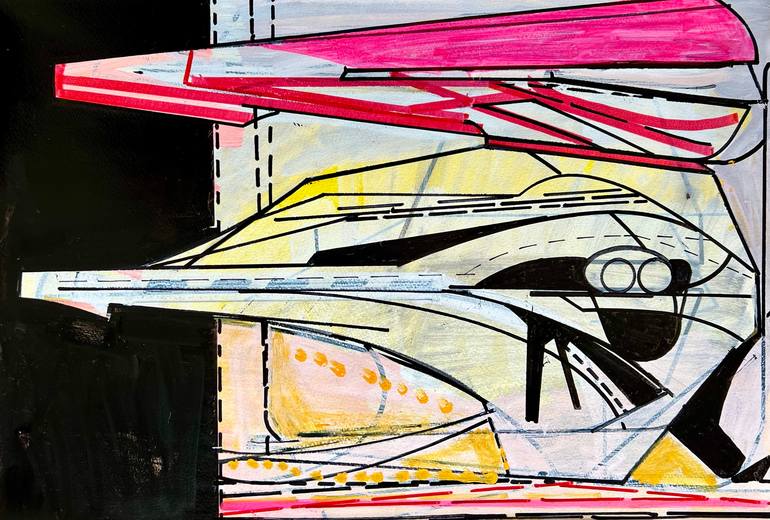 Print of Abstract Science/Technology Drawings by Jim Harris