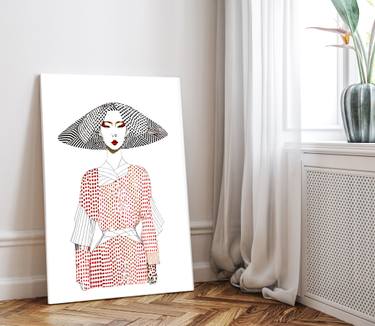 Original Contemporary Fashion Printmaking by Maria Szollosi
