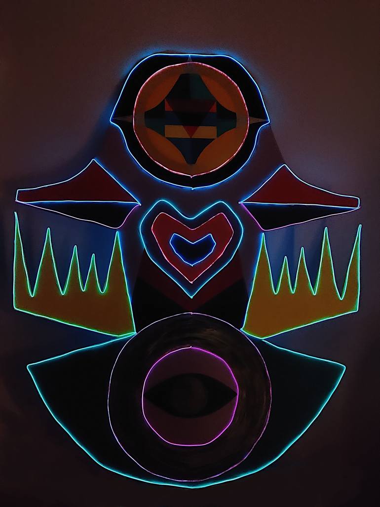 Original Abstract Light Sculpture by Sonia Ben Achoura