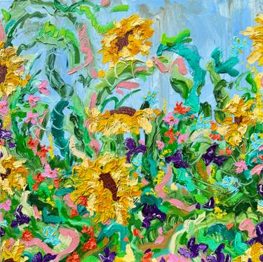 Original Contemporary Floral Painting by Jon Parlangeli