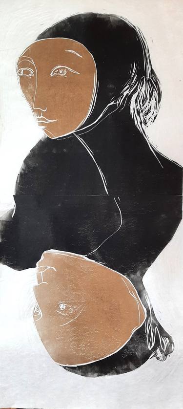 Original Figurative Body Printmaking by Corine Pagny