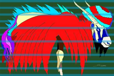 Original Abstract Expressionism Animal Digital by Sanjay Kumar Mochi