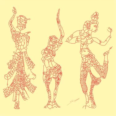 Original Figurative Classical mythology Mixed Media by Sanjay Kumar Mochi