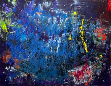 Original Abstract Expressionism Abstract Painting by Hossam Dirar