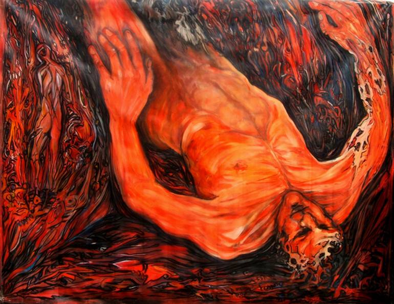 Print of Expressionism Nude Paintings by Safir Rifas