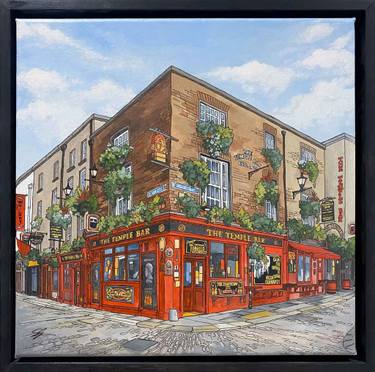 Original Figurative Cities Painting by Jonathan Chapman