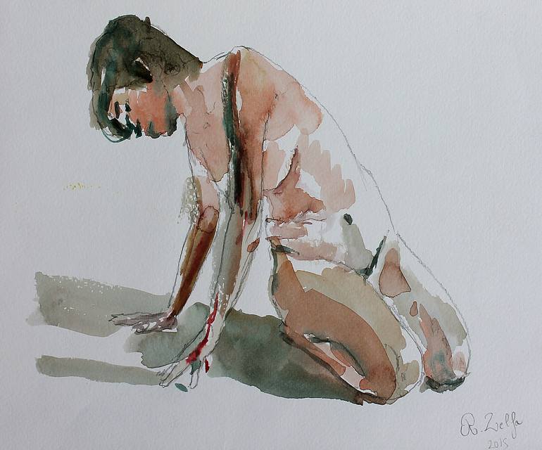 Print of Figurative Nude Paintings by Raphael Zelfa
