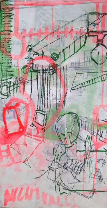 Original Abstract Expressionism Aerial Paintings by Naomi Middelmann