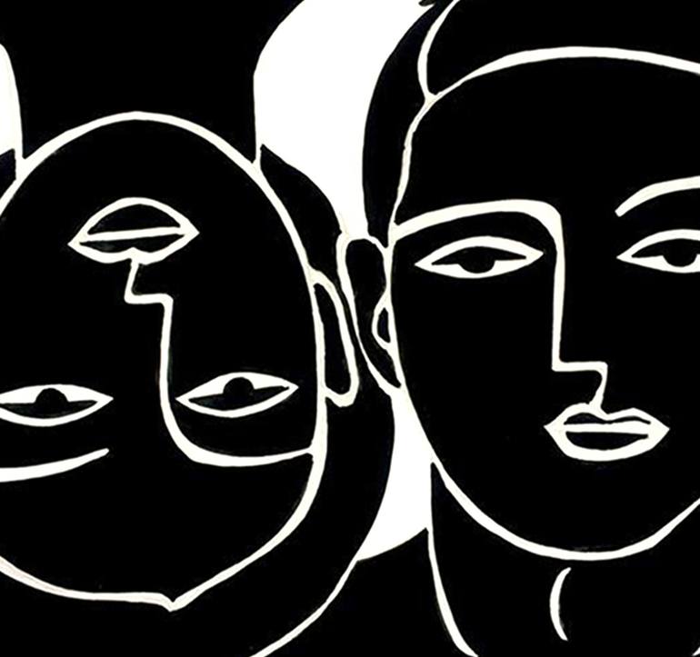 Original Cubism Portrait Paintings by Robert Erod