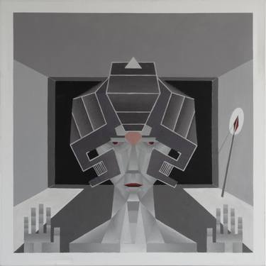 Original Cubism Mortality Paintings by Davide Filippo Ceccarossi