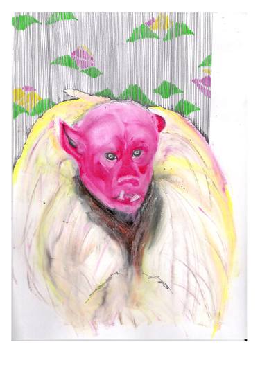 Original Expressionism Animal Drawing by Tzfia Dgani