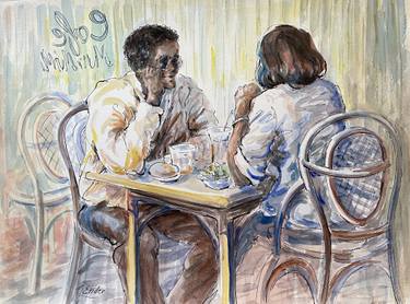 Original Figurative People Painting by Pauline Ender