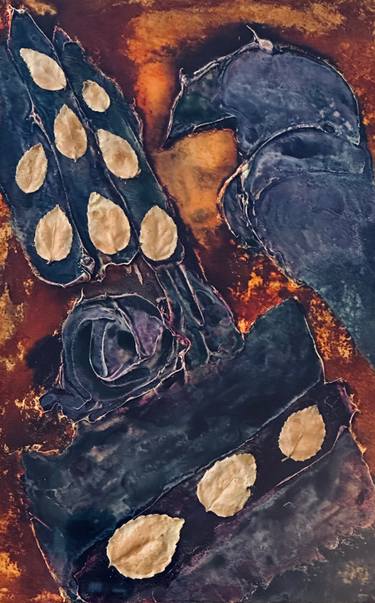 Original Abstract Expressionism Garden Mixed Media by Sandra Gail Teichmann-Hillesheim