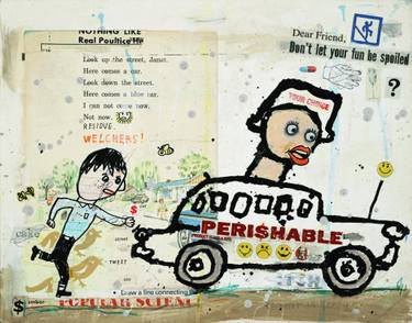 Original Street Art Automobile Collage by Brian Mcdonald