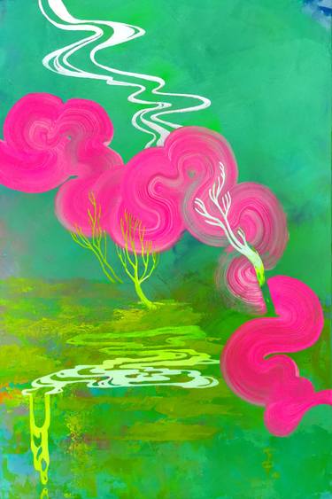 Original Abstract Expressionism Tree Paintings by Katarzyna Wolodkiewicz