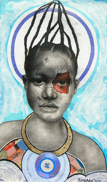 Original Conceptual Women Mixed Media by Clara Aden