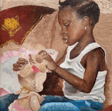 Original Figurative Children Paintings by Clara Aden