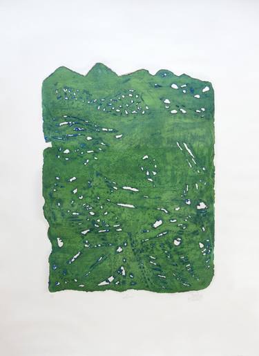 Original Abstract Landscape Printmaking by Christine Guichard