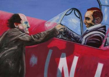 Original Expressionism Airplane Paintings by Jürgen Höritzsch