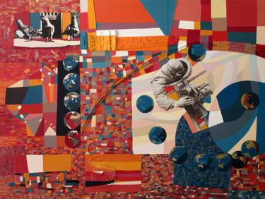 Original Expressionism Science/Technology Collage by Anica Govedarica