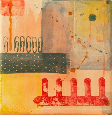 Original Abstract Science/Technology Paintings by Hideko Noguchi