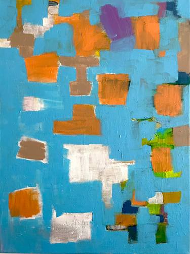 Original Abstract Expressionism Abstract Painting by Ana Ost