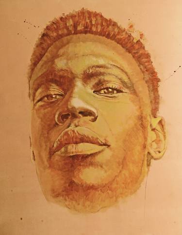 Original Fine Art Portrait Painting by Manuel Antonio Rodriguez Puente