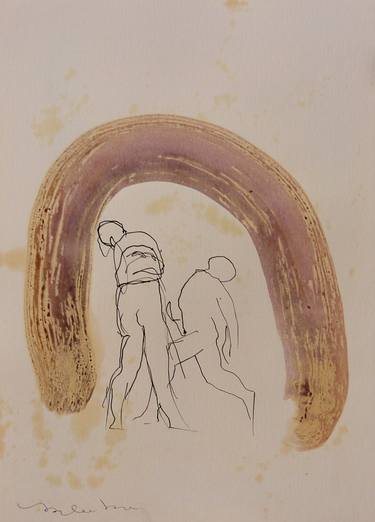 Original Figurative People Drawings by Frederic Belaubre