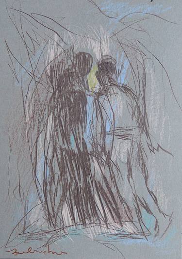 Original Figurative People Drawings by Frederic Belaubre