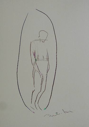 Original Figurative Portrait Drawings by Frederic Belaubre