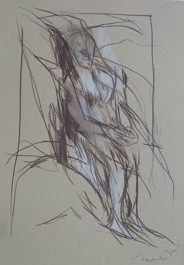 Original Figurative Portrait Drawings by Frederic Belaubre