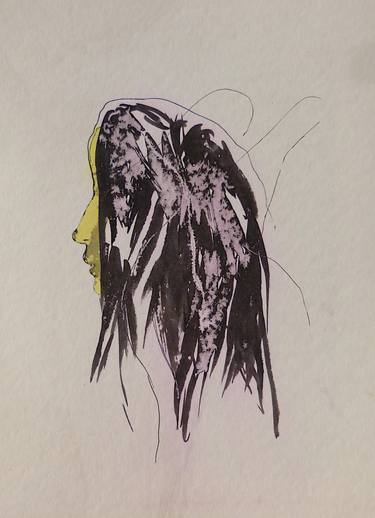Original Figurative Women Drawings by Frederic Belaubre