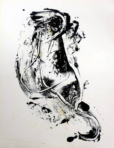 Original Abstract Animal Printmaking by Frederic Belaubre