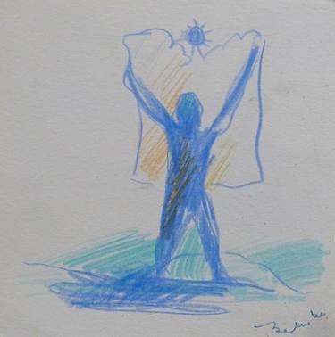 Original Figurative People Drawings by Frederic Belaubre