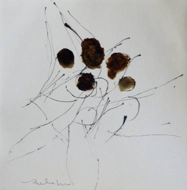 Original Expressionism Abstract Drawings by Frederic Belaubre
