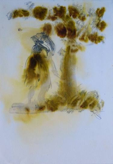 Original Figurative Landscape Drawings by Frederic Belaubre