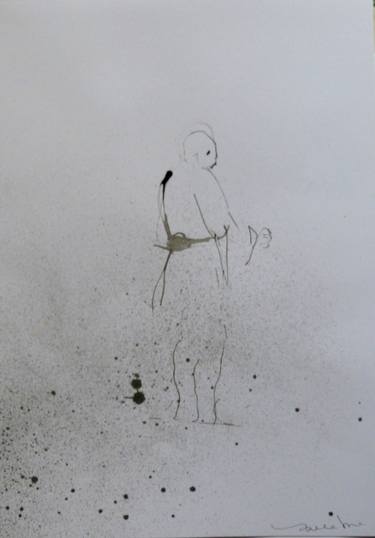 Original Figurative Women Drawings by Frederic Belaubre