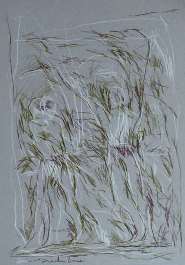 Original Portraiture Garden Drawings by Frederic Belaubre