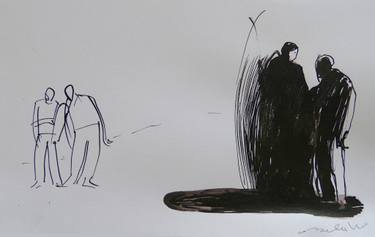Original Figurative Political Drawings by Frederic Belaubre