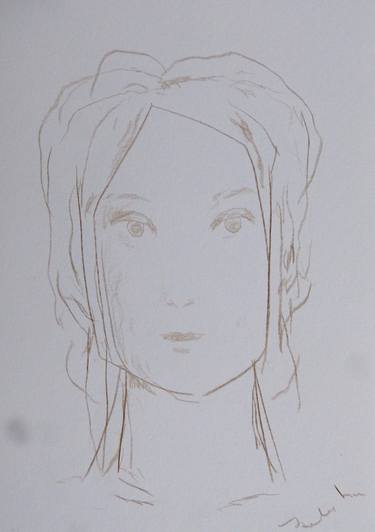 Original Figurative Portrait Drawings by Frederic Belaubre