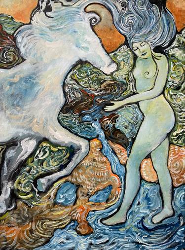 Original Abstract Expressionism Horse Paintings by Michelle Bird