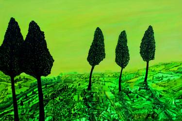 Original Figurative Landscape Paintings by Ad Van Riel