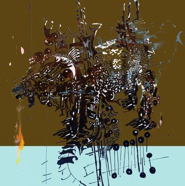 Original Surrealism Political Printmaking by Jeroen Gerats