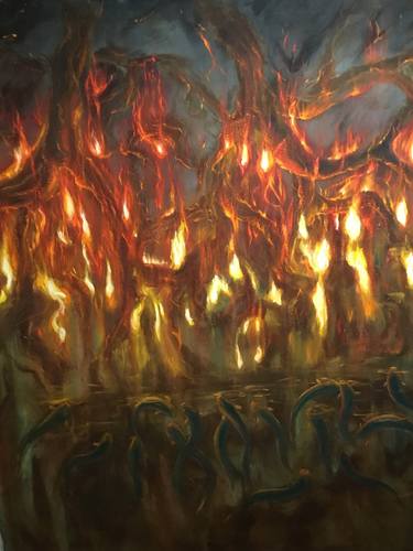 Original Abstract Expressionism Landscape Painting by Terry Kosick