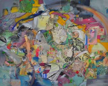 Original Abstract Collage by Larisa Ilieva