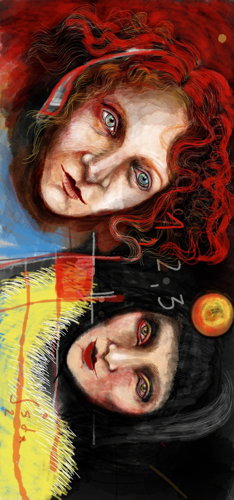 Original Surrealism People Mixed Media by Macarena Farrán Rayo