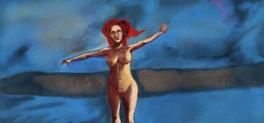 Print of Figurative Beach Paintings by Macarena Farrán Rayo