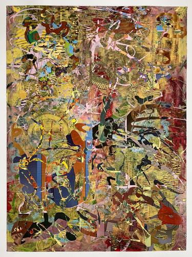 Original Abstract Expressionism Abstract Mixed Media by Guillaume P