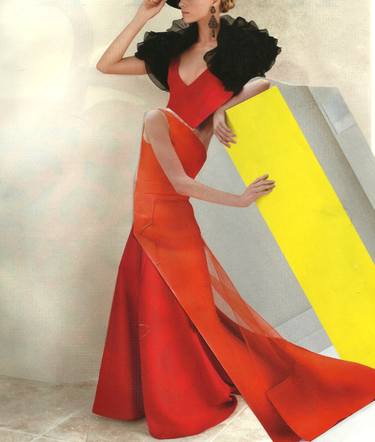 Original Dada Fashion Collage by Deborah Stevenson